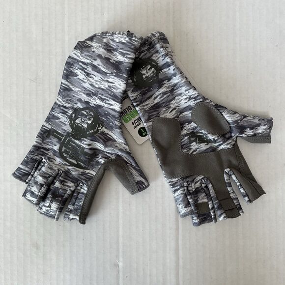 Fish Monkey Half Finger Guide Glove Non-Slip UPF 50+ Synthetic/Leather Palm L - Picture 2 of 6